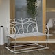 image 2 of Outsunny 2 Seater Metal Garden Bench Outdoor Rocking Chair Patio White
