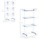 image 3 of HOMCOM Foldable Clothes Drying Rack Steel Garment with Casters Blue