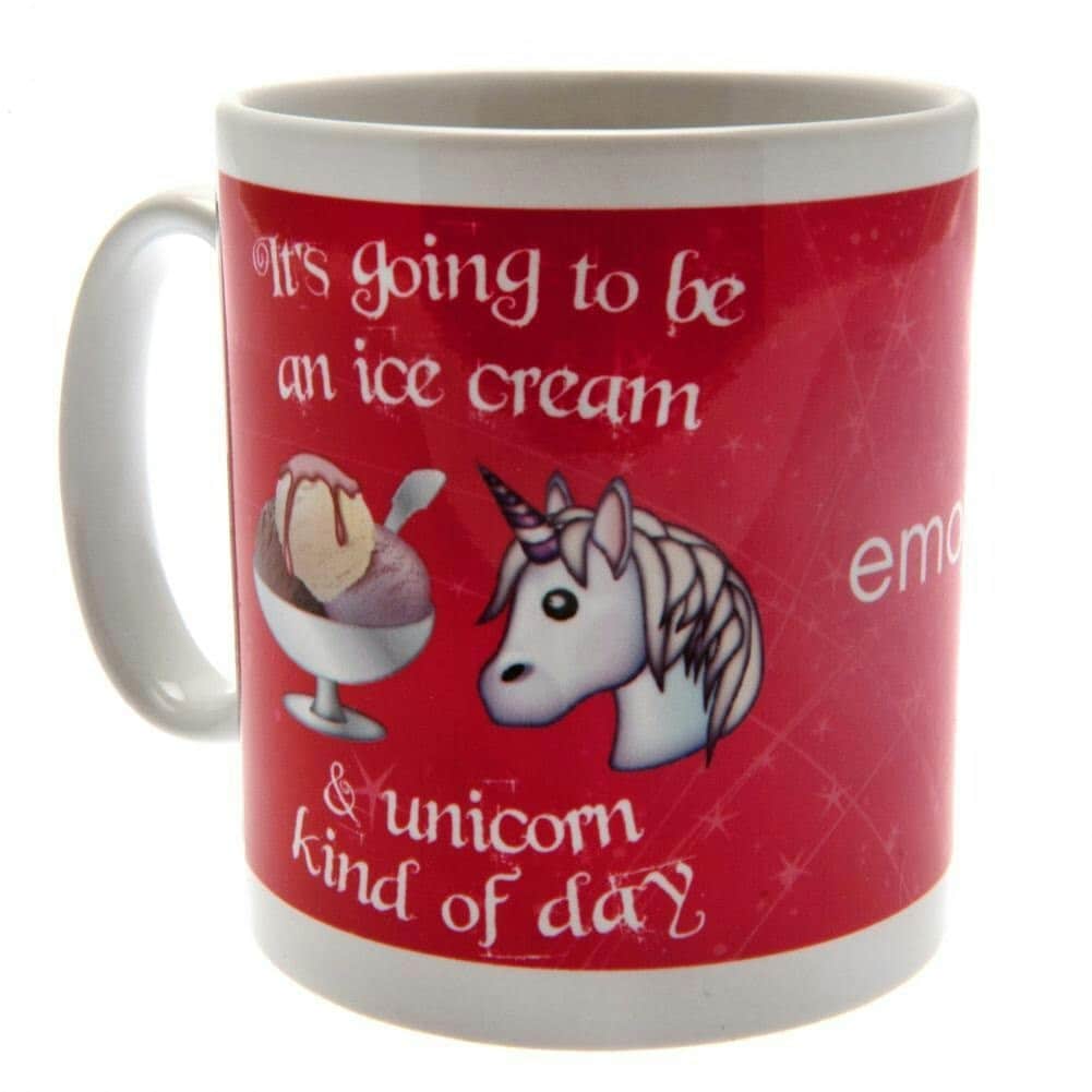 Emoji Official Unicorn Mug - Red/White - One Size