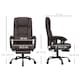 image 3 of Vinsetto 6-Point Massage Office Chair, PU Leather Desk Chair with Adjustable Height and Footrest for Home Office, Brown