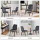 image 6 of Yaheetech Set of 2 Faux Leather Dining Kitchen Chairs Grey | Dark Grey