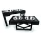 image 1 of HugglePets Adjustable Pet Dog Double Diner Black
