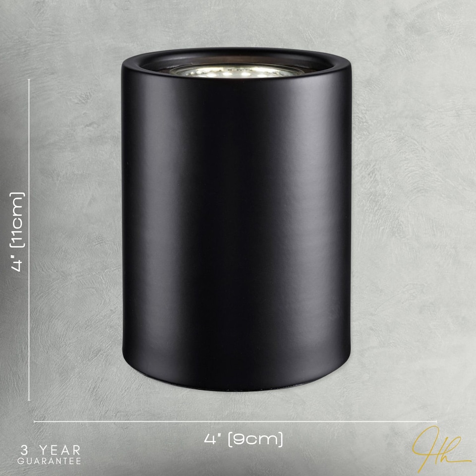 image 1 of Small and Contemporary Matt Black LED Table/Floor Lamp Uplighter | Black | Black | 1