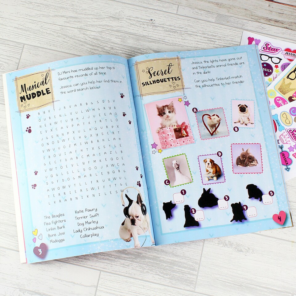image 1 of Personalised Rachael Hale Adorable Animals Activity Book With Stickers