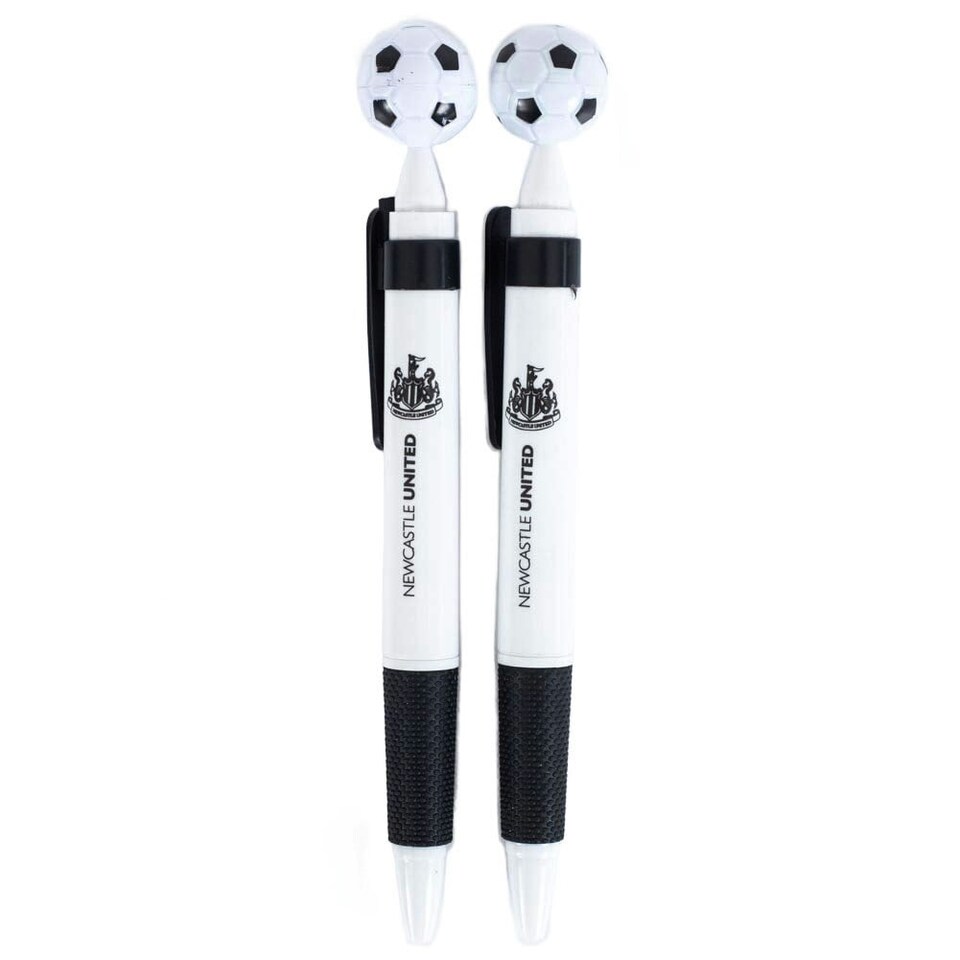 image 1 of Newcastle United FC Football Ballpoint Pen (Pack of 2) - Black/White - One Size