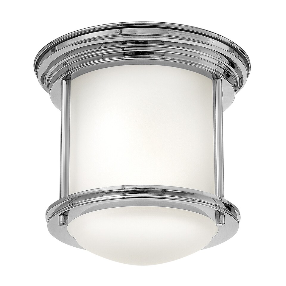 image 1 of Hinkley Hadrian 1 Light Flush Mount Chrome with Opal Glass IP44