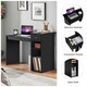 image 4 of Yaheetech Computer Desk Laptop Table w/Drawer & Shelves | Black