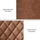 image 5 of Yaheetech Set of 2 PU Leather Dining Chairs with Metal Legs Brown | Retro Brown