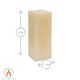 image 3 of Nicola Spring Square Vanilla Pillar Candle - 110 Hours - Cream | Cream | Beige