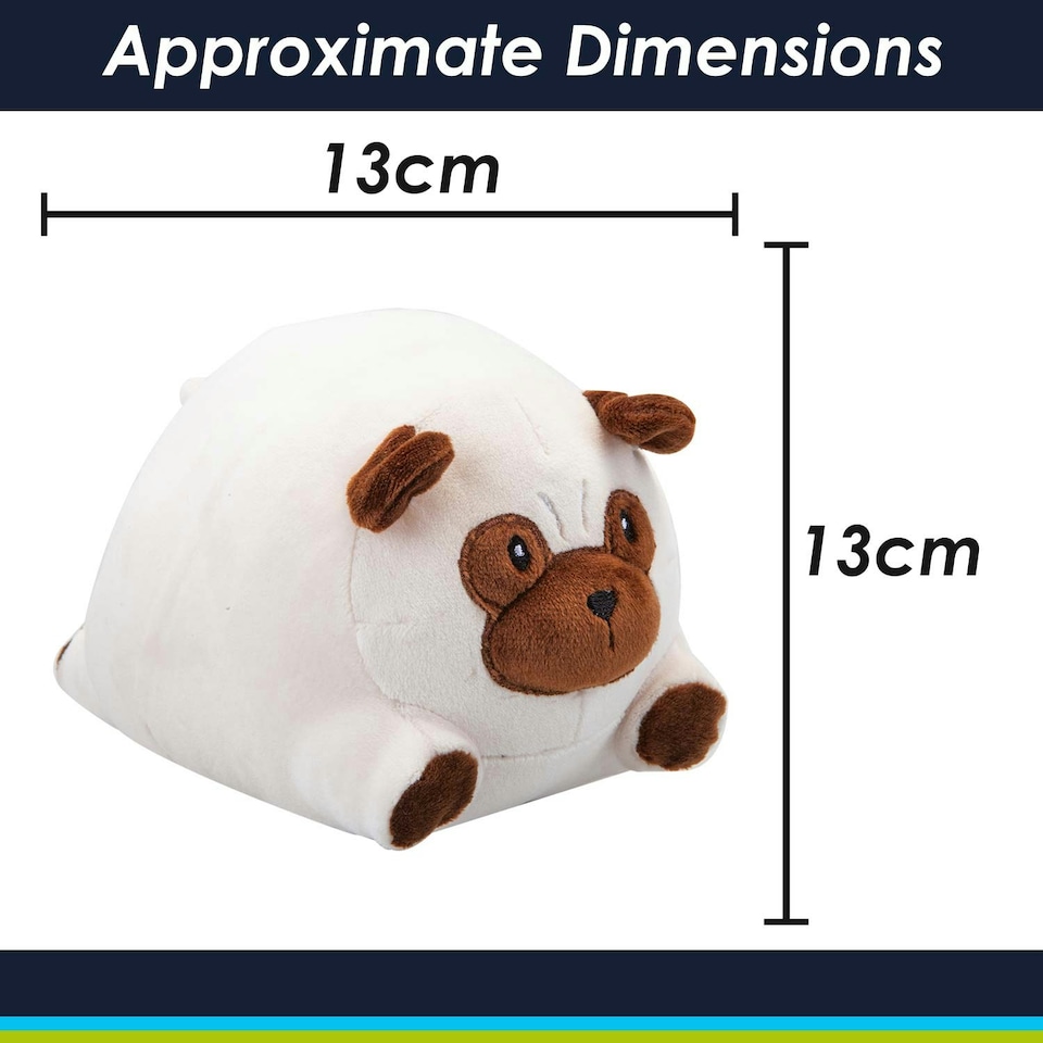 image 1 of Dog Soft Toy Cute Plushie Huggable Cuddly Stuffed Toy 13cm White