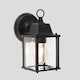 image 3 of ValueLights Allgreave Black Metal and Glass Outdoor Security Wall Light Lantern