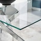 image 2 of Furniturebox Leonardo 4 Glass And Chrome Metal Dining Table