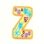 Multicoloured Letter Z