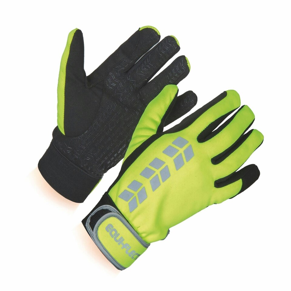 image 1 of Shires Equi-Flector Horse Riding Gloves Yellow | Colour: Yellow
Size: Small