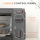 image 7 of HOMCOM Mini Oven, 9L Countertop Electric Grill, Toaster Oven with Adjustable Temperature, Timer, Dishwasher Safe Baking Tray and Wire Rack, 750W, Grey