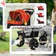 image 10 of PawHut Folding 3 Wheel Pet Stroller Travel Adjustable Canopy Storage Brake Red