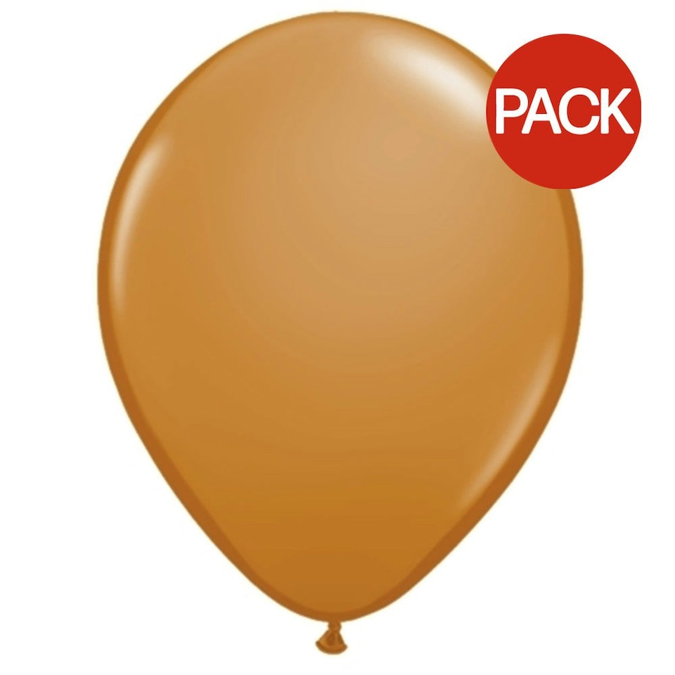 Qualatex Latex Plain Balloons (Pack of 100) - Mocha Brown - 5in
