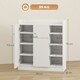 image 7 of HOMCOM Shoe Storage Cabinet Footwear Rack Stand w/Adjustable Shelves White