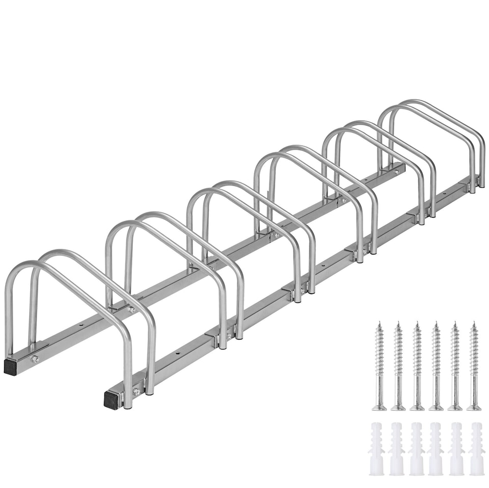 image 1 of Bicycle Rack Parkley -  floor or wall-mounted, coated steel, easy to install | Grey | silver | XL | 1