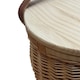 image 3 of Round Insulated Picnic Basket with Chopping Board Lid