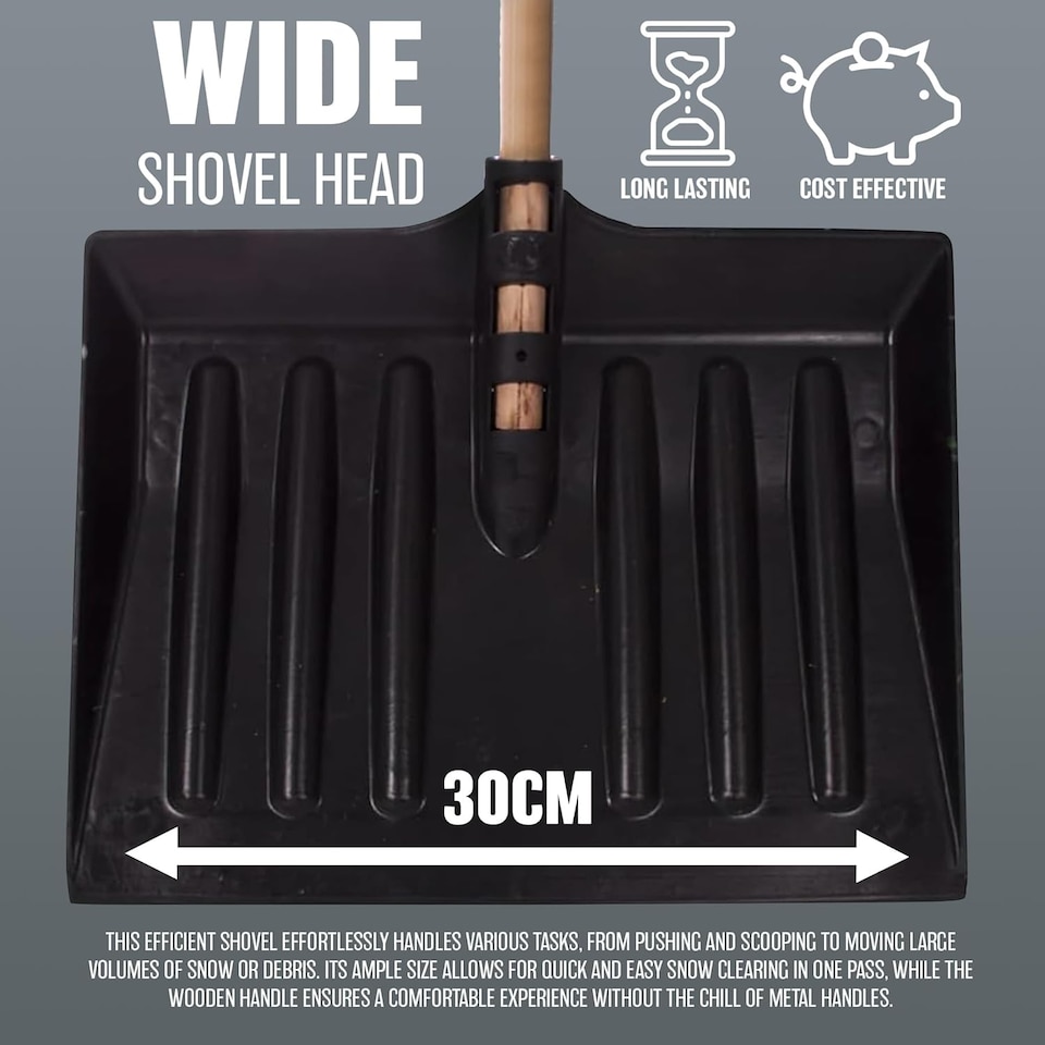 image 1 of 1.3m Snow Shovel Multipurpose Pusher Scooper Snow Dirt Cleaning Tool