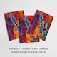 image 3 of Acid Jazz Saxophone Greeting Card Abstract Music Any Occasion Set of 3 Blank