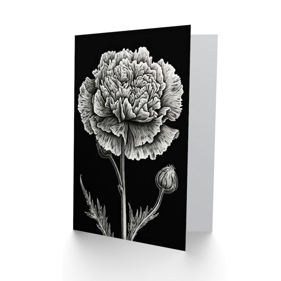 image 1 of Carnation Flower Bloom Lover Day Birthday Card