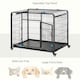 image 5 of PawHut 78x109cm Metal Dog Cage Kennel w/ Locking Door & Wheels Large Pets