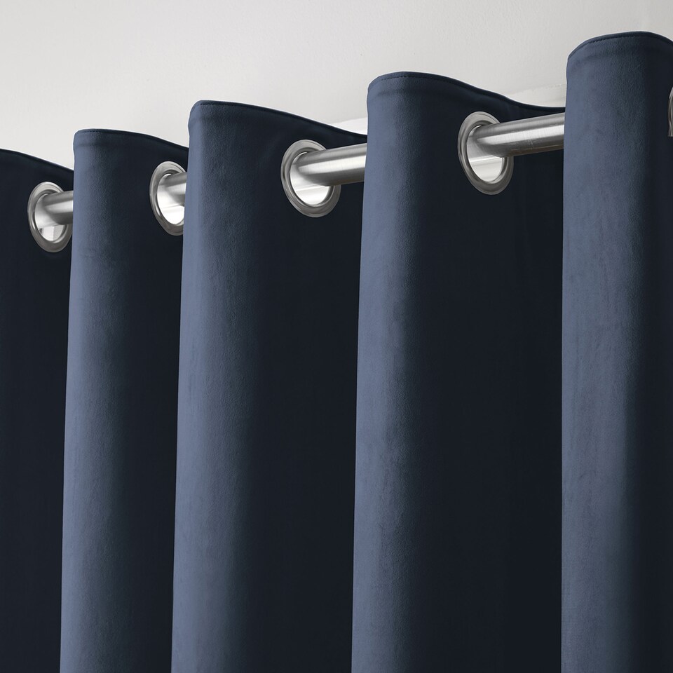 image 1 of Laurence Llewelyn-Bowen Montrose Eyelet Curtains Navy