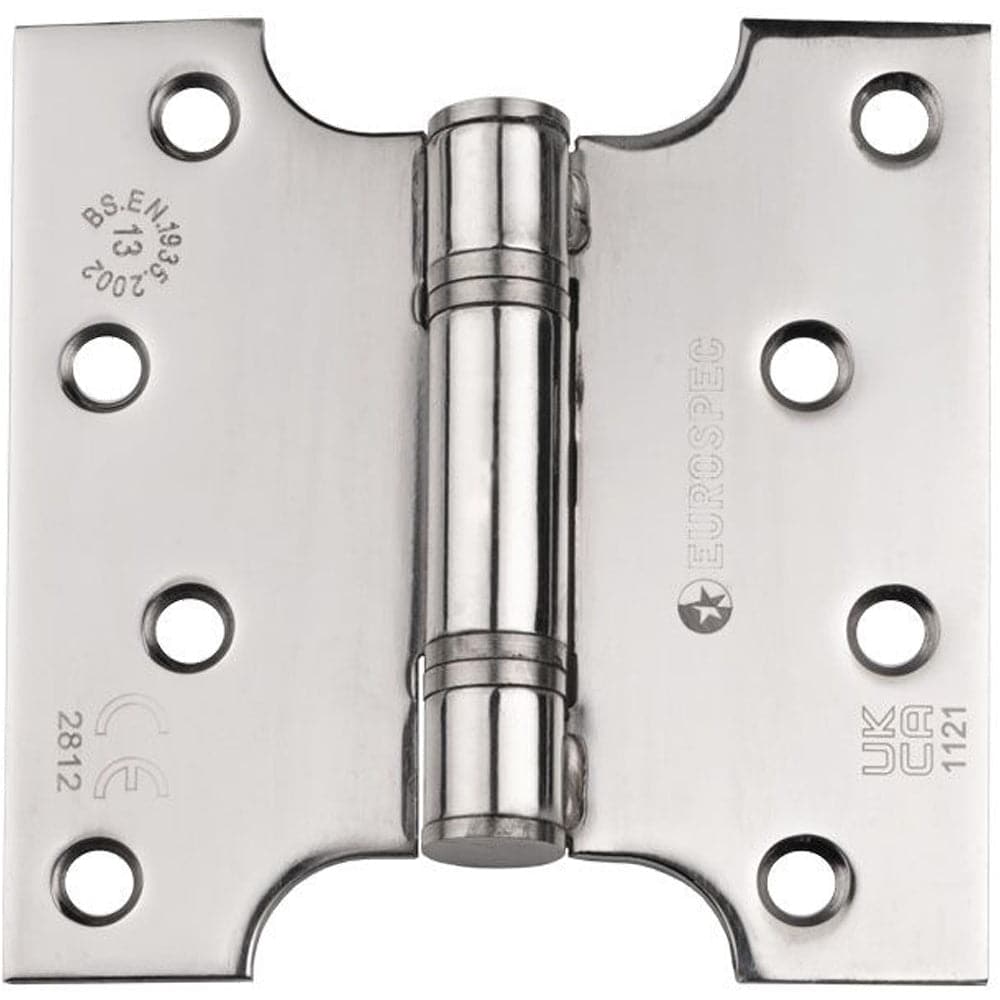 PAIR 102 x 127 x 3mm Parliament Hinge Bright Stainless Steel Internal Door
