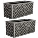 image 2 of 1 x Large Rectangular Lazio Effect Planter For Garden Indoor & Outdoor Patio Planters Pots Grey