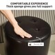 image 8 of HOMCOM Swivel Foot Stool PU Footstool with Thick Padding Brown Brown
