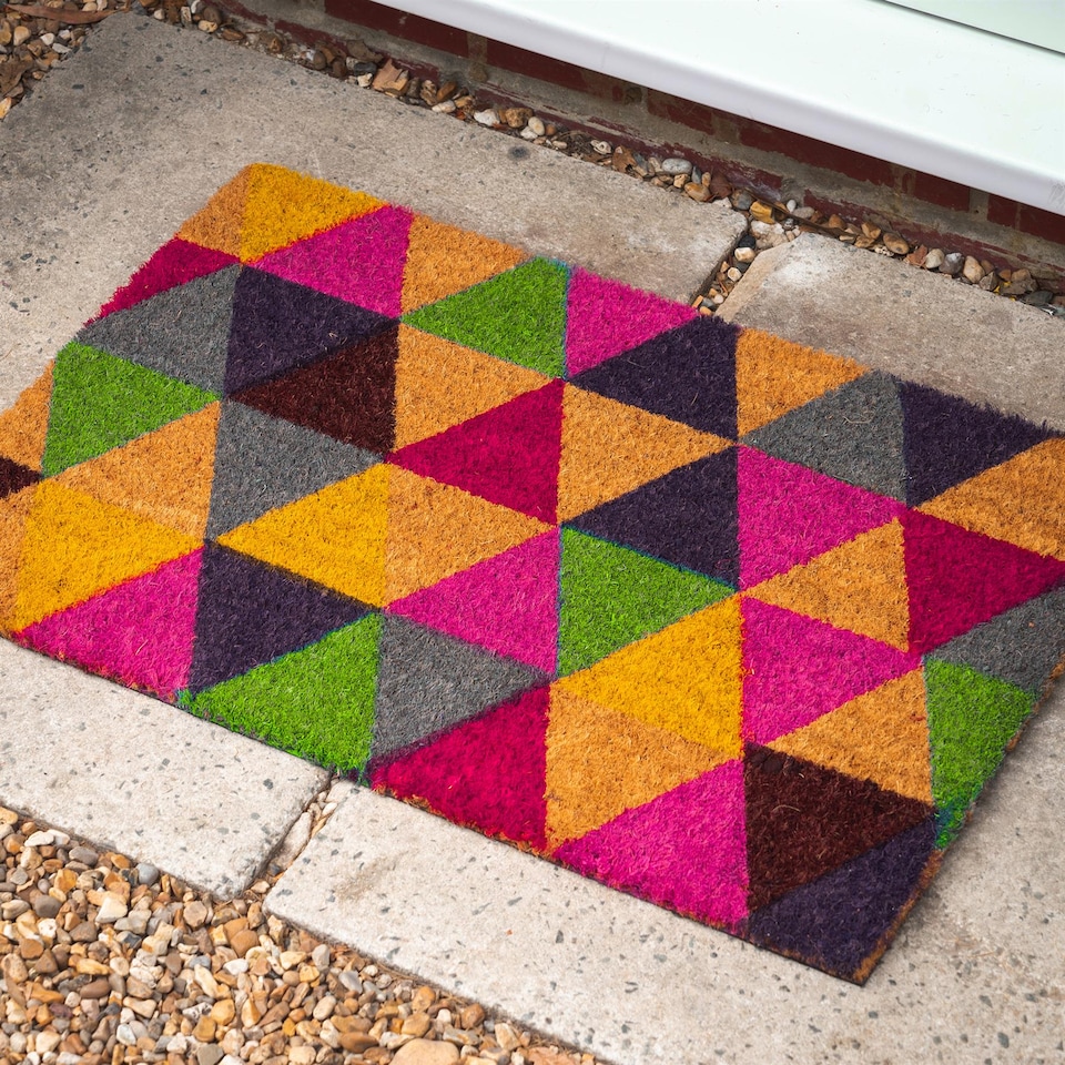 image 1 of Nicola Spring Coir Door Mat - 60 x 40cm - Triangle