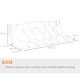 image 7 of Outsunny 3 Seater Garden Bench Cushion Outdoor Seat Pad w/ Ties Khaki 