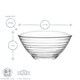image 3 of LAV Derin Glass Serving Bowls - 11cm - Clear - Pack of 6 Clear