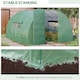 image 5 of Outsunny 4 x 3M Walk-in Garden Polytunnel Greenhouse Galvanised Steel W Door