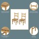 image 2 of Pair of Corona Solid Pine Dining Chairs with Antique or Grey Wax Finish – Wooden Kitchen Seating | Brown | Brown | 1