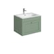 image 1 of Balterley Wall Hung 1 Drawer Unit with Stone Basin 1 Tap Hole | Green | 431 x 600 x 453mm