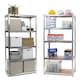 image 4 of Racking Shelf Heavy Duty 5 Tier Garage Shelving Storage Shelves Unit 180x90x40cm | Silver | Silver
