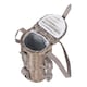 image 4 of Wicker Single Bottle and 2 Cartridge Glass Carrier With Shoulder Strap