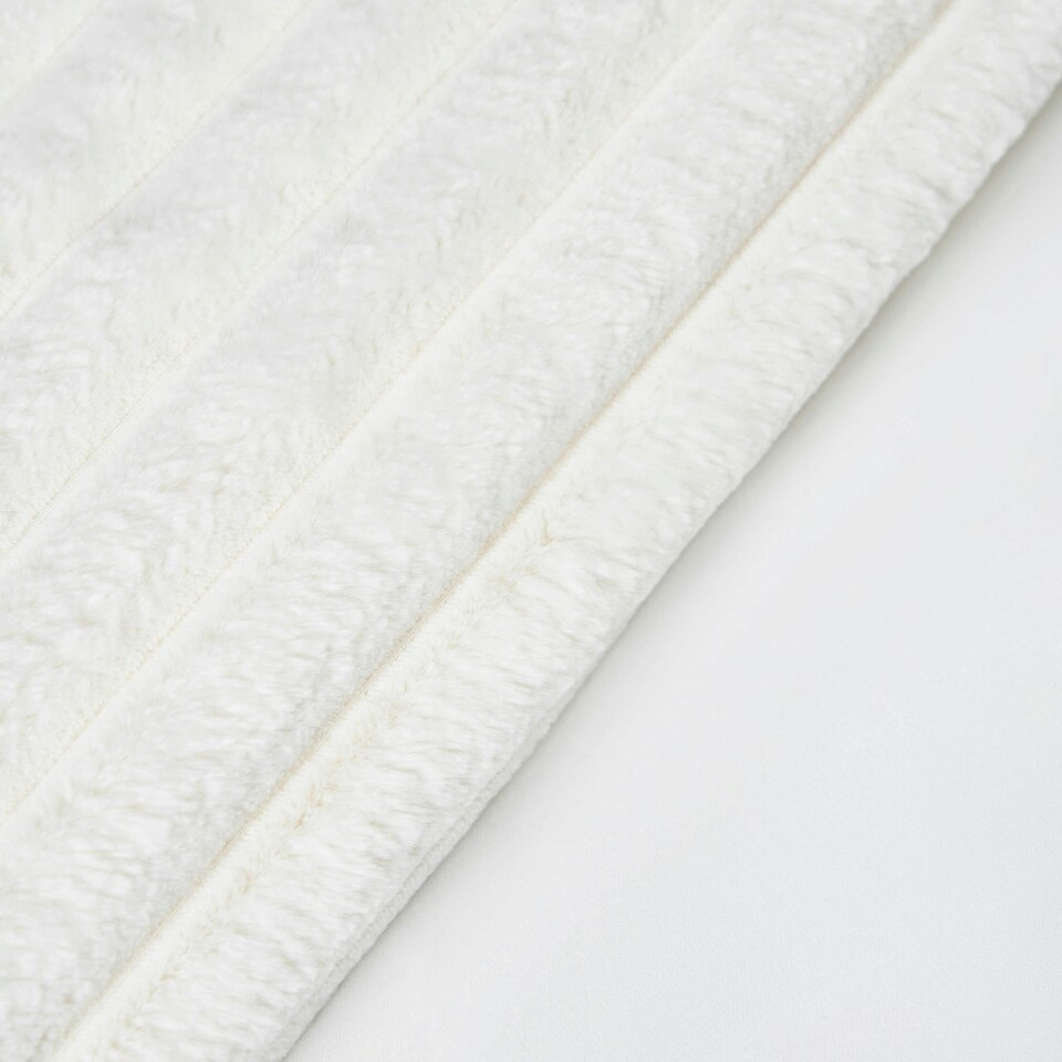 image 1 of BHS Jumbo Cord Throw with Plain Velvet Backing, Cream Cream | Cream
