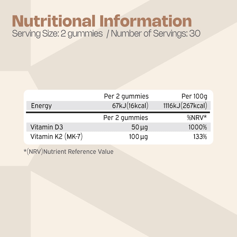 image 1 of NUTRIBURST VITAMIN D3 + K2 60 GUMMIES