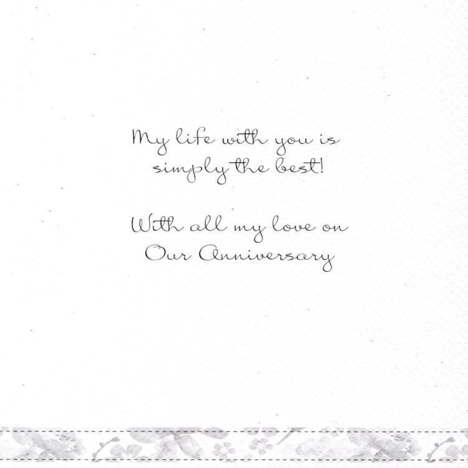 image 1 of Wife On Our Anniversary Glitter Flittered Greeting Card Second Nature Cards