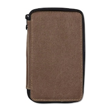 Canvas Pencil and Accessory Case - 48 pencil capacity Brown