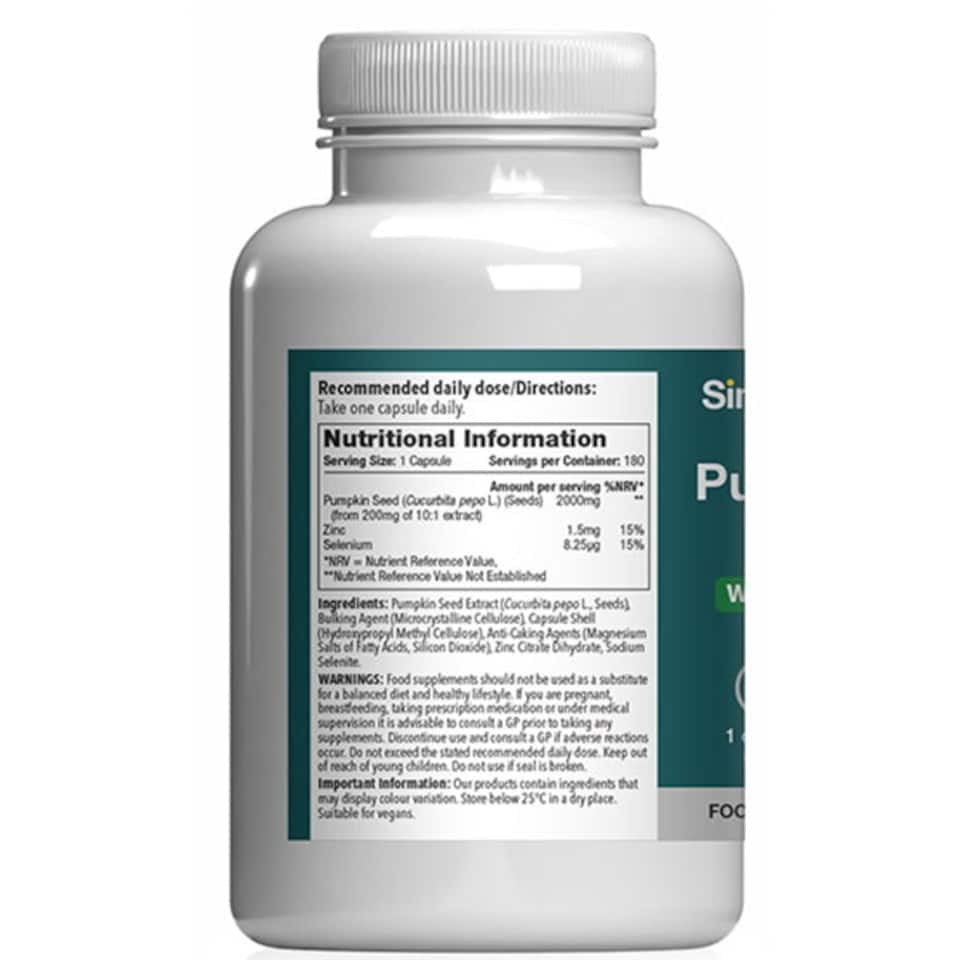 image 1 of Pumpkin Seed Capsules 2,000mg - 180 Capsules