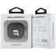 image 3 of Karl Lagerfeld Monogram Karl Head Case for AirPods 4 Black - KLA4PGKIPK