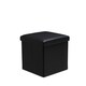 image 5 of Faux Leather Storage Ottoman Storage Box With Lid Foldable - 38x38x38cm Square Red