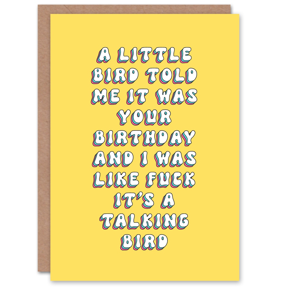 image 1 of Greeting Card A Little Birdie Told Me It's Your Birthday