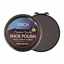 BIRCH Traditional Shoe Polish - Wax-Based for Leather Conditioning 50ml | Brown | Dark Brown