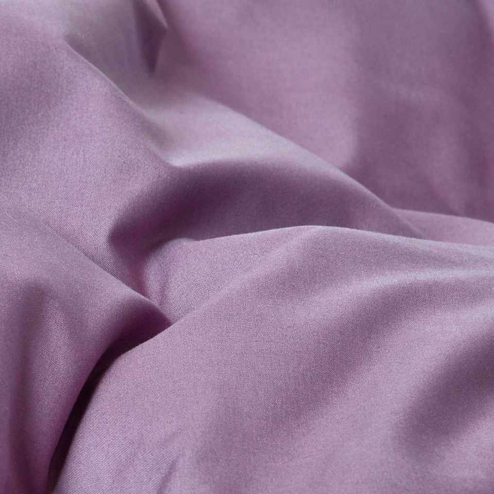 image 1 of Homescapes Grape Egyptian Cotton Flat Sheet 200 Thread Count, Double | Purple | Double